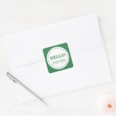 Sticker Carré Mariage social distance accueil vert bonjour (Enveloppe)