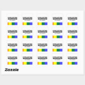 Sticker Carré Mariage Sonne Gay Fun Rainbow Pride (Feuille)