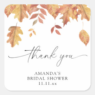 Sticker Carré Mariage sous les feuilles qui tombent