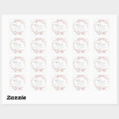 Sticker Carré Mariage Spring Cherry Blossom Bienvenue (Feuille)
