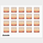 Sticker Carré Mariage Sunset balnéaire (Feuille)