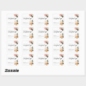 Sticker Carré Mariage Thème Glace Crème Brûlée (Feuille)