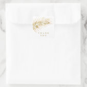 Sticker Carré Mariage Tropical Gold Palm (Sac)