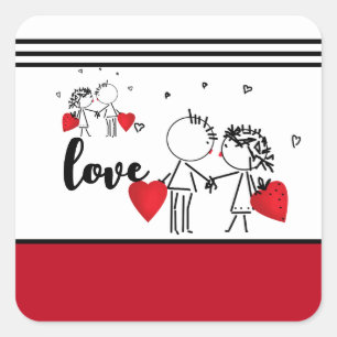 Sticker Carré Mariage, Valentine's day Chaussettes