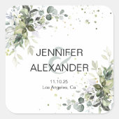 Sticker Carré Mariage verdoyant (Devant)