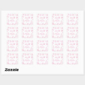 Sticker Carré Mariage Whimsical rose Tirky Main (Feuille)