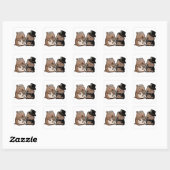 Sticker Carré Mariage Wombat (Feuille)