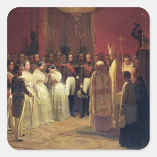 Sticker Carré Mariages de la reine Isabelle II (Devant)