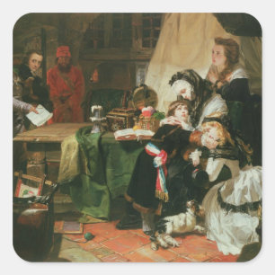 Sticker Carré Marie Antoinette et ses enfants