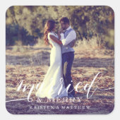 Sticker Carré Marié et Joyeux (Devant)