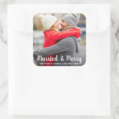 Sticker Carré Marié & Joyeux Fête photo (Sac)