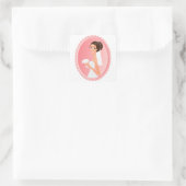 Sticker Carré Mariée (Sac)
