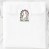 Sticker Carré Mariée Art déco (Sac)