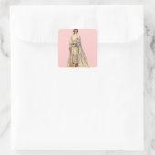 Sticker Carré Mariée Vintage (Sac)