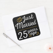 Sticker Carré Mariés depuis 25 ans II (Enveloppe)