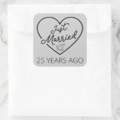 Sticker Carré Mariés depuis 25 ans III (Sac)