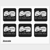 Sticker Carré Mariés depuis 25 ans V (Feuille)