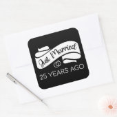 Sticker Carré Mariés depuis 25 ans V (Enveloppe)