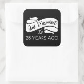 Sticker Carré Mariés depuis 25 ans V (Sac)