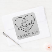 Sticker Carré Mariés depuis 50 ans III (Enveloppe)