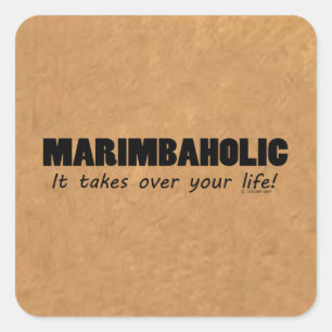 Sticker Carré Marimbaholic
