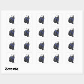 Sticker Carré Marin Chat Noir (Feuille)
