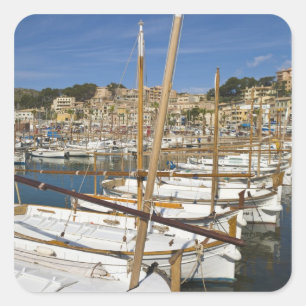 Sticker Carré Marina, Port de Soller, Côte ouest, Majorque,