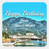 Sticker Carré Marina Vallarta Anniversaire 0946 (Devant)