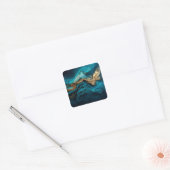 Sticker Carré Marine abstraite  (Enveloppe)