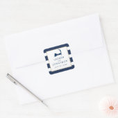 Sticker Carré Marine Blue Centerville Cape Cod Carte Mariage Fav (Enveloppe)