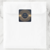 STICKER CARRÉ MARINE OR CLASSIQUE ORNATE MANDALA MARIAGE (Sac)