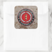 Sticker Carré Marines des États-Unis : Adjudant-chef no 2 de l'U (Sac)