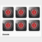 Sticker Carré Marines des États-Unis : Adjudant-chef no 2 de l'U (Feuille)