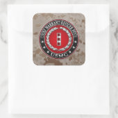 Sticker Carré Marines des États-Unis : Adjudant-chef quatre (USM (Sac)