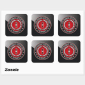 Sticker Carré Marines des États-Unis : Adjudant-chef trois (USMC (Feuille)