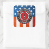Sticker Carré Marines des États-Unis : Adjudant-chef trois (USMC (Sac)