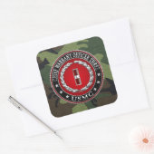 Sticker Carré Marines des États-Unis : Adjudant-chef trois (USMC (Enveloppe)