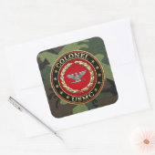 Sticker Carré Marines des États-Unis : Colonel (USMC Col) [3D] (Enveloppe)