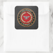 Sticker Carré Marines des États-Unis : Colonel (USMC Col) [3D] (Sac)
