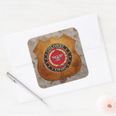 Sticker Carré Marines des États-Unis : Colonel (USMC Col) [3D] (Enveloppe)