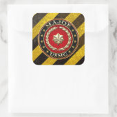 Sticker Carré Marines des États-Unis : Major (major de l'USMC) [ (Sac)