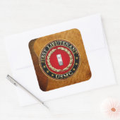 Sticker Carré Marines des États-Unis : Premier lieutenant (USMC  (Enveloppe)