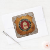 Sticker Carré Marines des États-Unis : Premier sergent (USMC 1er (Enveloppe)