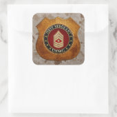 Sticker Carré Marines des États-Unis : Premier sergent (USMC 1er (Sac)