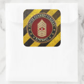 Sticker Carré Marines des États-Unis : Sergent-chef de l'armée d (Sac)