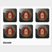 Sticker Carré Marines des États-Unis : Sergent-chef de l'armée d (Feuille)