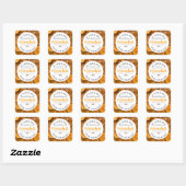 Sticker Carré Marmelade Maison Rustique (Feuille)
