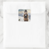 Sticker Carré Marmotte (Sac)