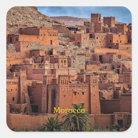 Sticker Carré Maroc, historique, (Devant)