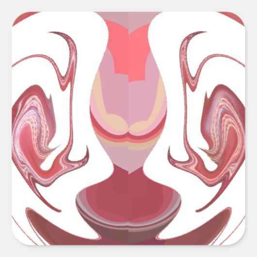 Sticker Carré Maroon Majesty : Rustic Radiance Texté Africain (Devant)